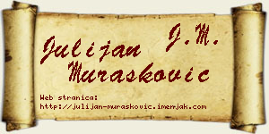 Julijan Murašković vizit kartica